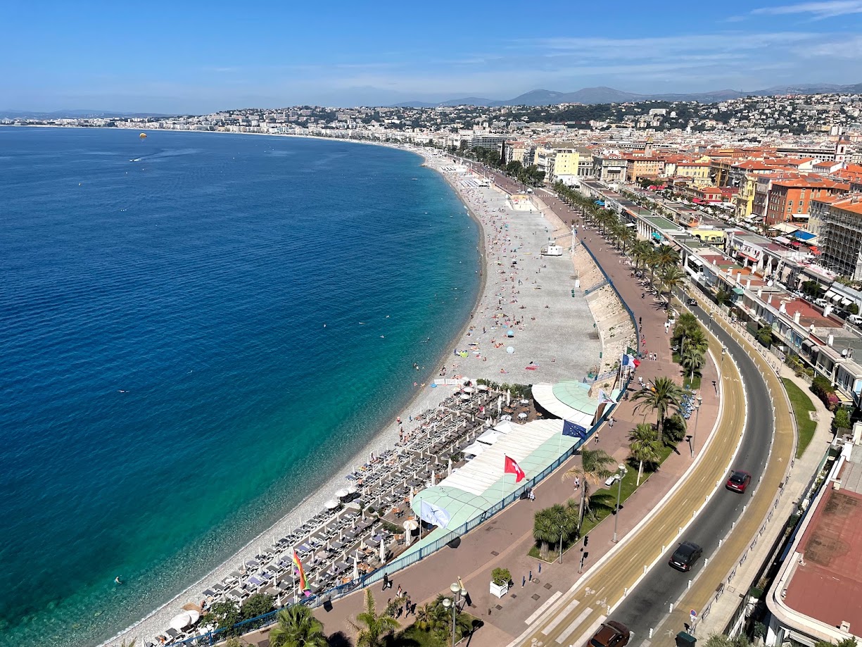Promenade des Anglais au coucher du soleil