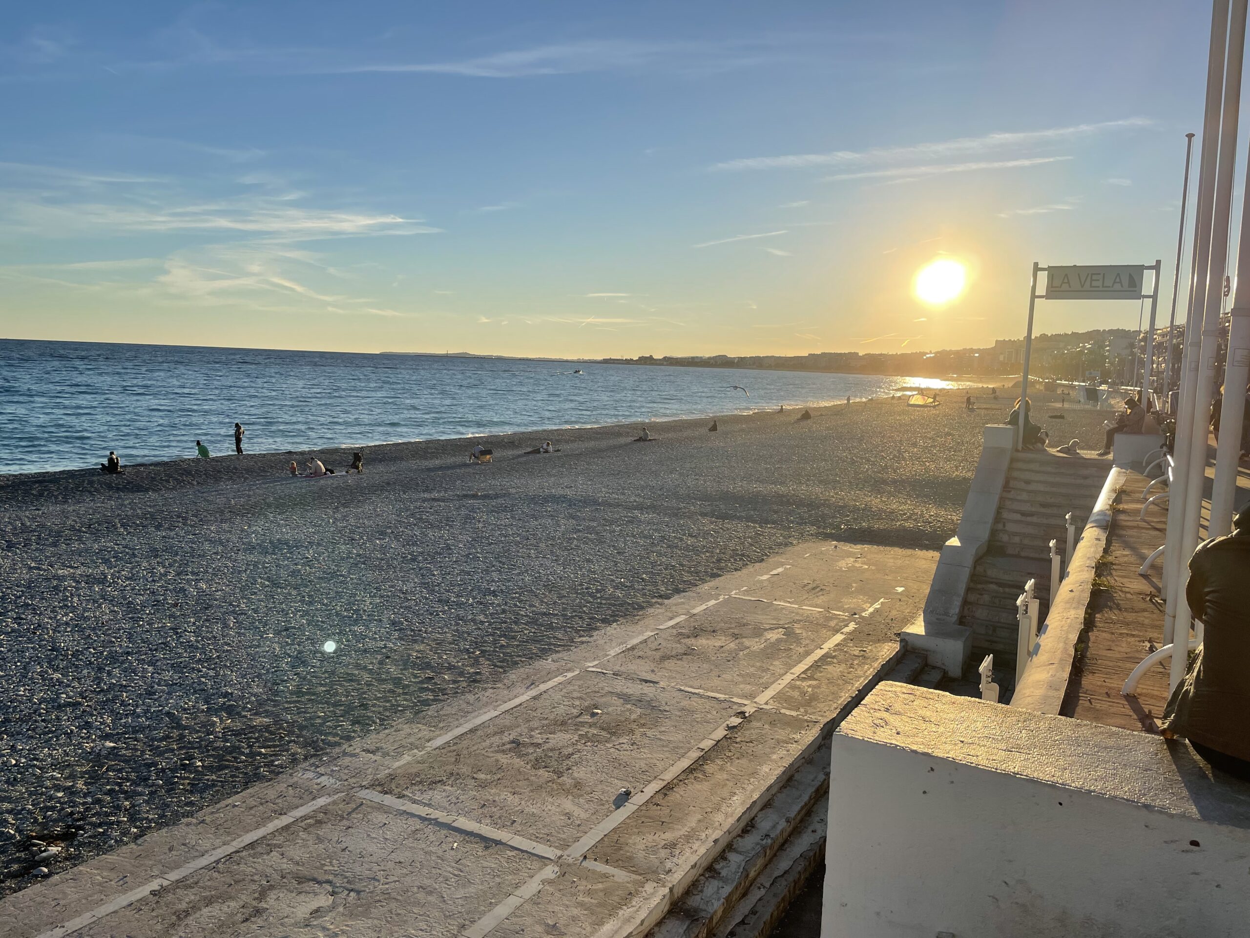Promenade des Anglais au coucher du soleil